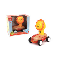 Wooden Press Go Racer Lion with Sounds and Lights