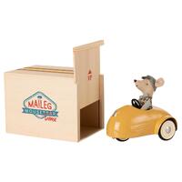 Maileg - Mouse Car and Garage Yellow