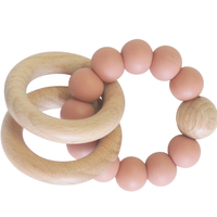 Alimrose - Beechwood Teether Ring Set - Terracotta
