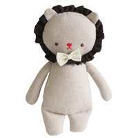 Alimrose - Linen Lion Mini Rattle 18cm