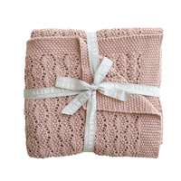 Alimrose - Organic Heritage Knit Baby Blanket - Blossom