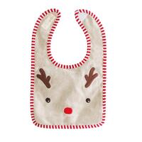 Alimrose - Rudolph the Reindeer Linen Baby Bib
