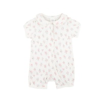 Bebe - Anya Ditsy Print Organic Short Sleeve Zipsuit