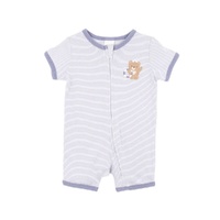Bebe - Axel Organic Stripe Short Sleeve Zipsuit