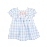Bebe - Bonnie Check Organic Embroidered Dress