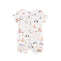 Bebe - Clayton Short Sleeve Zipsuit