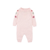 Bebe - Emmy Organic Hand Embroidered Knit Romper