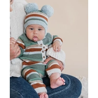Bebe Organics - Mateo Stripe Knitted Romper