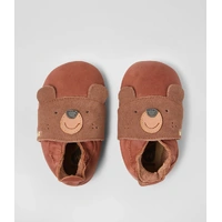 Bobux - Papa Bear Toffee Leather Soft Sole Baby Shoes