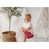 Child of Mine - Pure Linen Bloomers Red Stripe