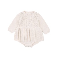 Fox & Finch - Wild Garden Knitted Overlay Bodysuit - Oat Marl