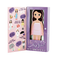 Floss & Rock - Wooden Magnetic Dress Up Doll - Sofia