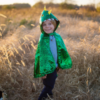 Great Pretenders - Metallic Green Dragon Cape 2 - 3 Years