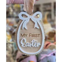 My First Easter Wooden Plaque - Various Colours