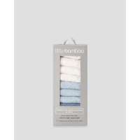 Little Bamboo Baby Towelling Washers 10 Pack - Retro Blue