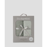 Little Bamboo Baby Hooded Towels 2 Pack - Bayleaf