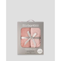Little Bamboo Baby Hooded Towels 2 Pack - Dusty Rose