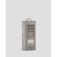 Little Bamboo Baby Towelling Washers 10 Pack - Stone Grey