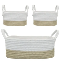 3 Piece Storage Set - Natural/ White