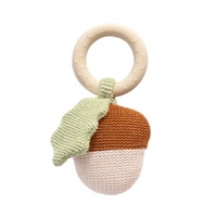 Acorn Teething Ring Rattle