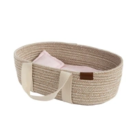 Cotton Rope Doll Moses Basket Blush