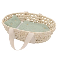 My First Doll Moses Basket and Bedding Set - Sage