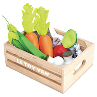 Le Toy Van - Harvest Vegetables Wooden Food Crate 9 Piece