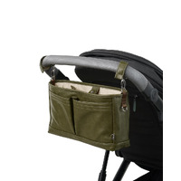 OiOi - Signature Pram Caddy - Olive Vegan Leather