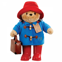 Paddington Bear with Boots, Embroidered Coat, Hat and Suitcase - 34cm 