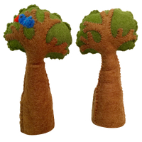 Papoose Toys - 2 Felt Trees with Bird