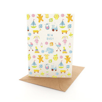 New Baby Jumble Greeting Card