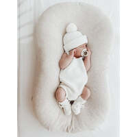 Classic White Knitted Baby Romper