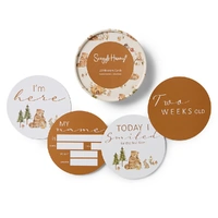 Snuggle Hunny - Bears & Bronze Reversible Milestone Cards