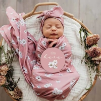 Snuggle Hunny - Daisy Jersey Wrap and Topknot Set