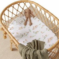 Snuggle Hunny - Duck Pond Organic Fitted Bassinet Sheet