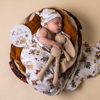 Snuggle Hunny - Diggers & Tractors Organic Muslin Wrap