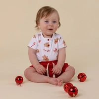 Snuggle Hunny - Gingerbread Short Sleeve Organic Bodysuit