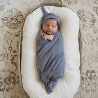 Snuggle Hunny Kids - Indigo Jersey Wrap & Beanie Set