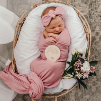 Snuggle Hunny Kids - Jewel Jersey Wrap and Topknot Set