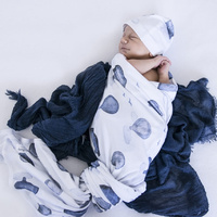 Snuggle Hunny - Cloud Chaser Organic Jersey Wrap and Beanie Set 