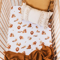 Snuggle Hunny - Lion Organic Fitted Cot Sheet