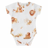 Snuggle Hunny Kids - Lion Short Sleeve Organic Bodysuit