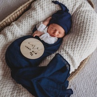 Snuggle Hunny Kids - Navy Organic Muslin Wrap