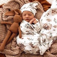 Snuggle Hunny - Koala Organic Jersey Wrap and Beanie Set