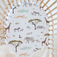 Snuggle Hunny - Safari Organic Fitted Bassinet Sheet