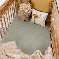 Snuggle Hunny - Sage Organic Fitted Cot Sheet