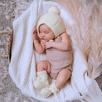 Snuggle Hunny Kids - White Diamond Knit Baby Blanket
