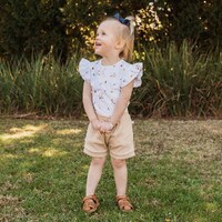 Snugle Hunny - Ladybug Short Sleeve Organic Bodysuit with Frill