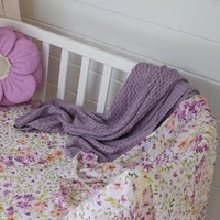 Snuggle Hunny - Lavender Diamond Knit Organic Baby Blanket