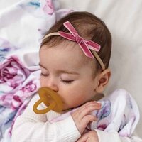 Snuggle Hunny - Mauve Velvet Bow